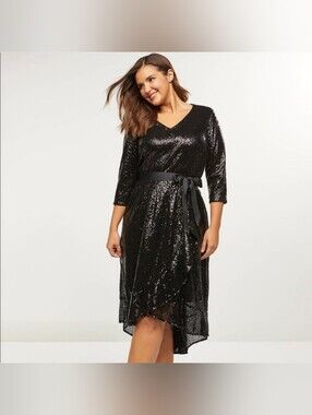 Lane Bryant | Dresses | Lane Bryant Black Midi Fit Flare Dress